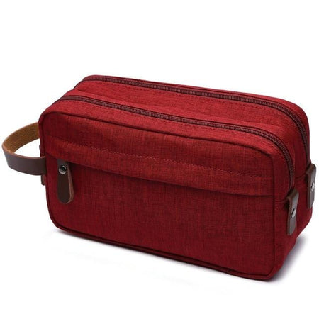 trousse de toilette homme rouge